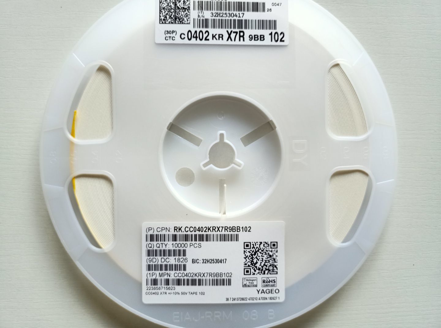 1000PF 10% 50V X7R 0402(102)